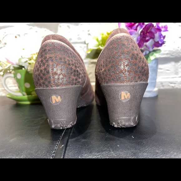 Merrill Brown Suede Leather “Patunia” Mary Janes - Picture 6 of 14